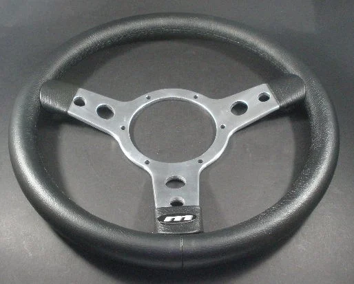 STEERING WHEEL - 13" - 3 SPOKE CLASSIC - LEATHER POLISHED